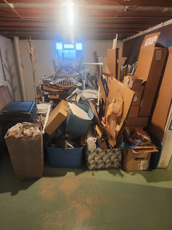 Roll-off dumpster container at job site for 20 Yard Dumpster Rental in Gardner